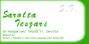 sarolta teszari business card